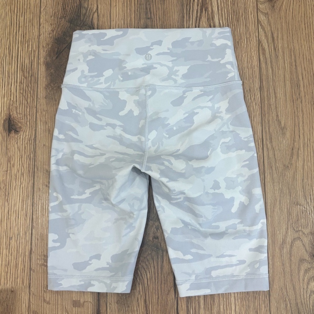 Lululemon Wunder Under Shorts *Ribbed 10" In Incognito Camo Jacquard Size 6